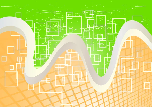 Vektor gröna och orange bakgrund — Stock vektor