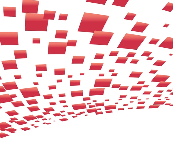 Vektor bakgrund med röda fyrkanter — Stock vektor