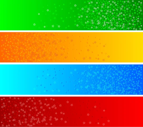 Bannières vectorielles colorées — Image vectorielle