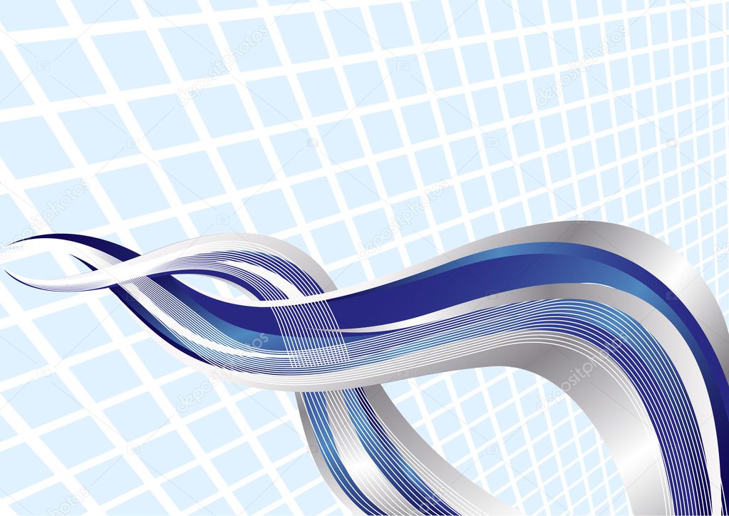 Vector blue and silver background — Stock Vector © Denchik 1021006