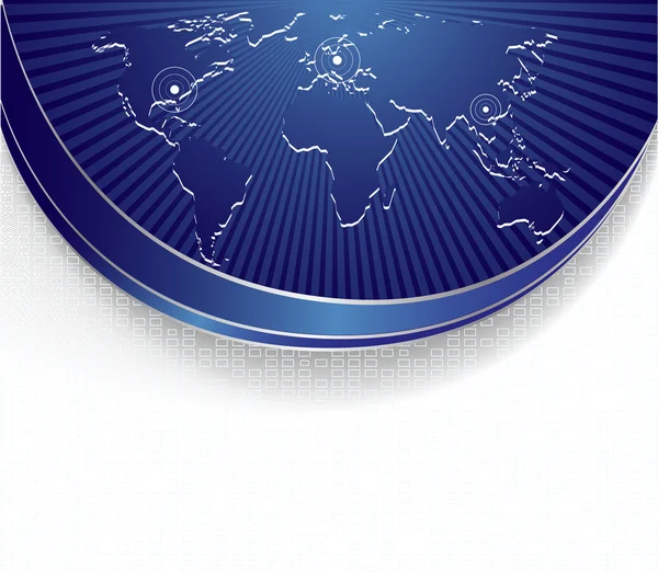 Vector parlak afiş ile Dünya Haritası — Stok Vektör