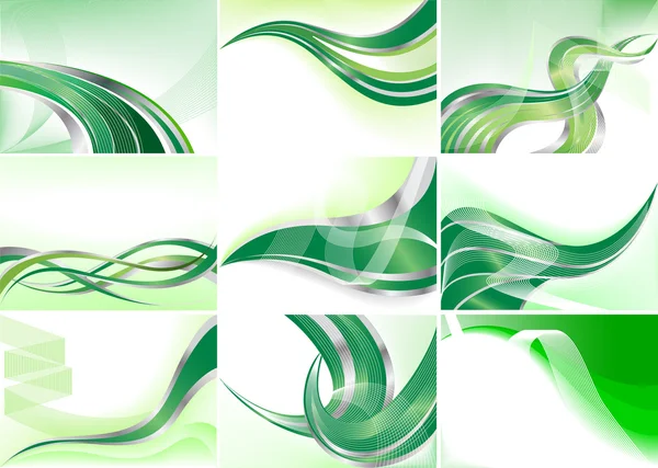 矢量集合绿色背景 — 图库矢量图片