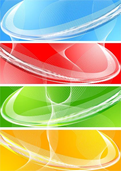 Four abstract banners — Stock Vector