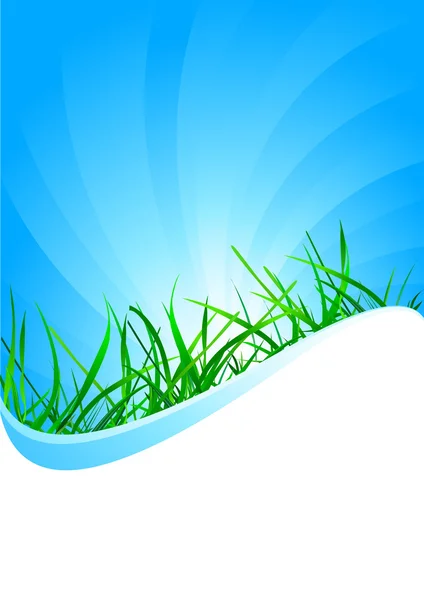 Sfondo vettoriale con erba — Vettoriale Stock