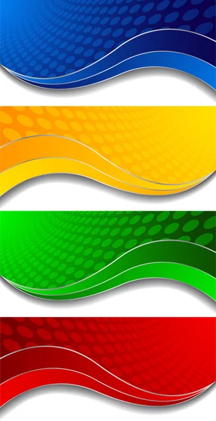 Vector collection of four bright banners — Stock Vector