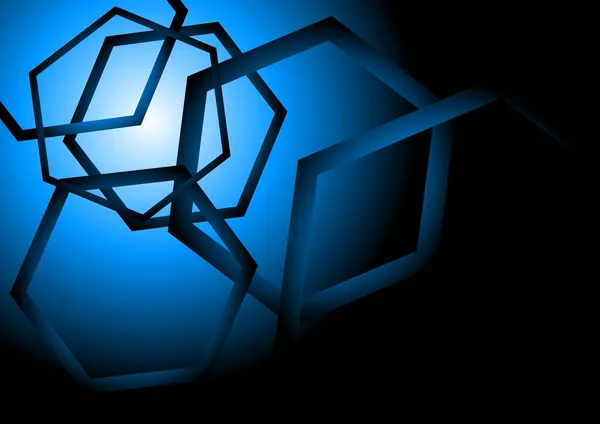 六角形のベクトルの抽象的な背景 — ストックベクタ