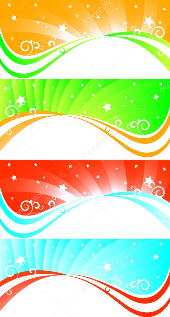 Vector set of abstract banners