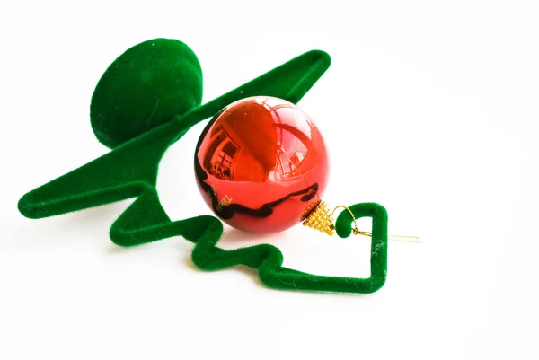 New-year ball and fir-tree — Stock Photo, Image