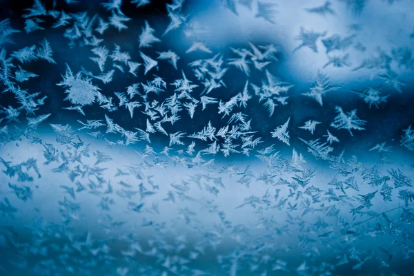 Imagem gelada em uma janela — Fotografia de Stock