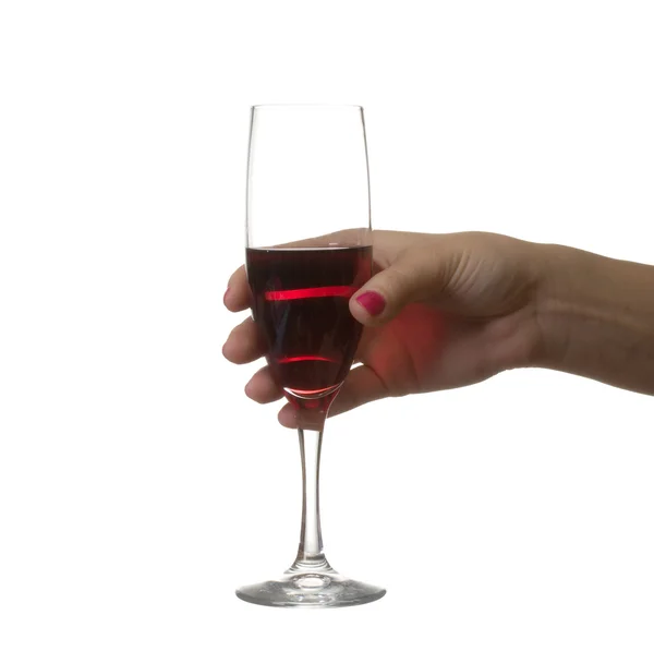 Hand with a wine glass. — Stock Photo, Image