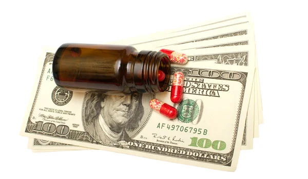 Finanzas y medicamentos . Imagen de stock