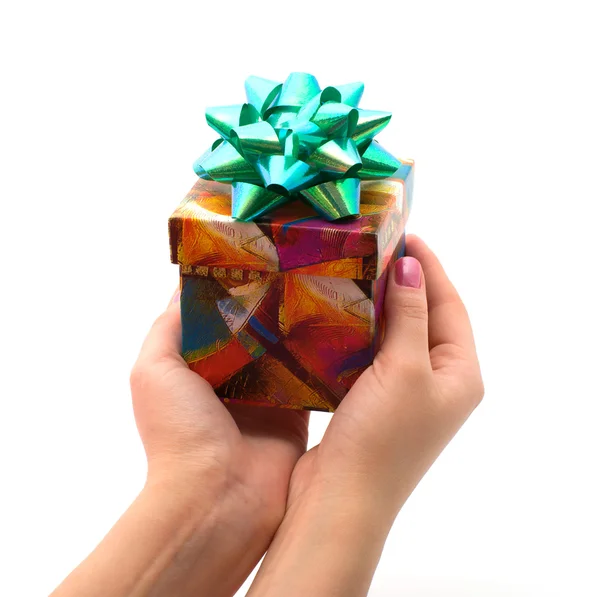 Gift in hands. — Stock Photo, Image