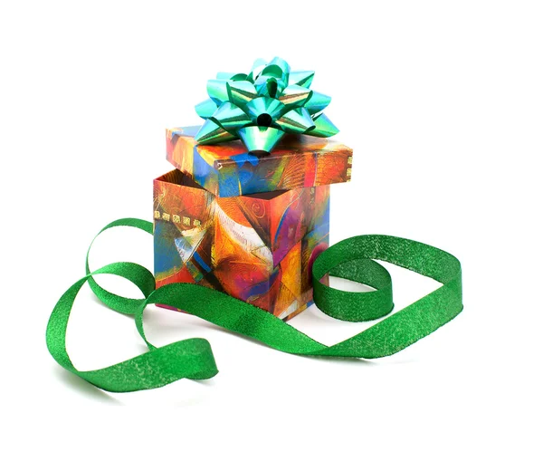 Fancy box and ribbon. — Stock Photo, Image