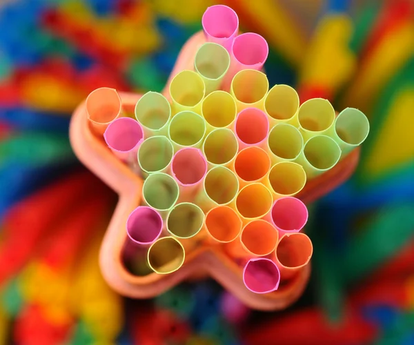 Colorful straws for drinks — Stock Photo, Image