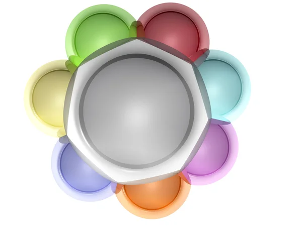 Silver abstract leader — Stock Photo, Image