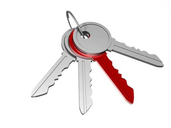 Unique red key — Stock Photo, Image