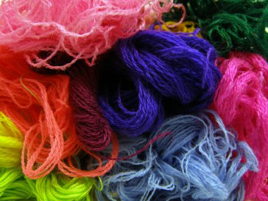 Colored yarn clipart