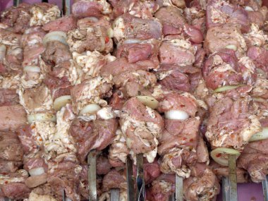 Meat for the shashlik clipart