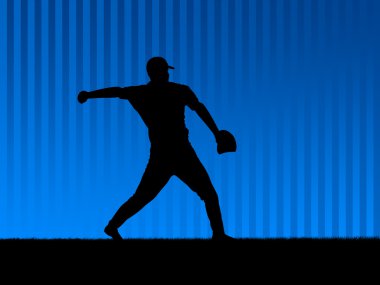 Baseball background blue 2 clipart