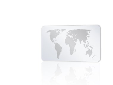 Card with world map 2 clipart