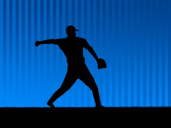 Baseball fundo azul 2 — Fotografia de Stock
