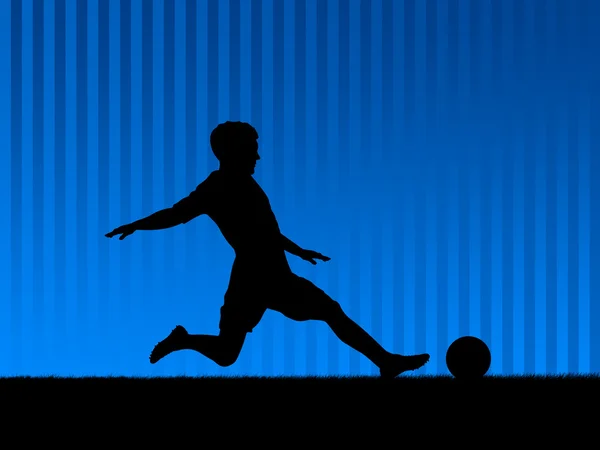 Calcio sfondo blu 2 — Foto Stock