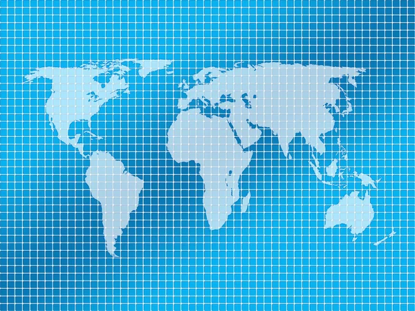 Quadrados de fundo e mapa do mundo — Fotografia de Stock