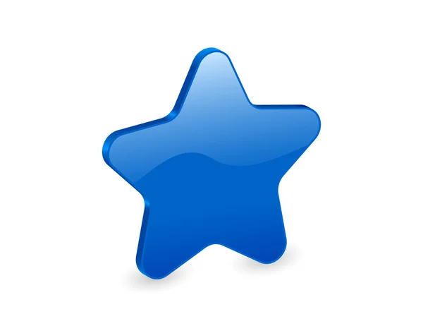 3D modrá hvězda — Stockový vektor