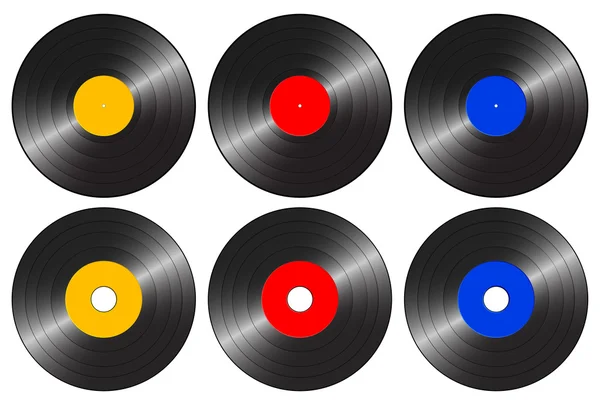 Grabación de gramófono a color — Vector de stock