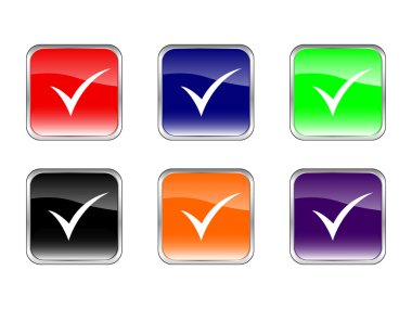 Button check symbol clipart