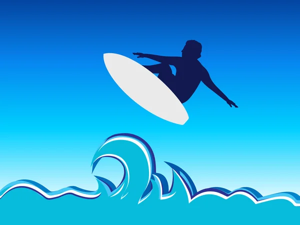 Surfing — Stock Vector