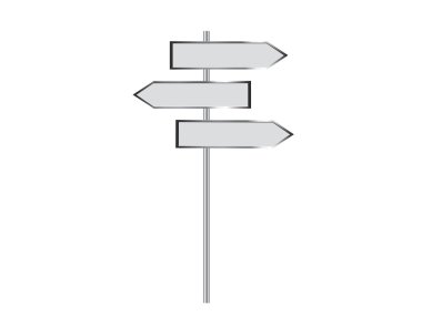 Blank signpost 2 clipart