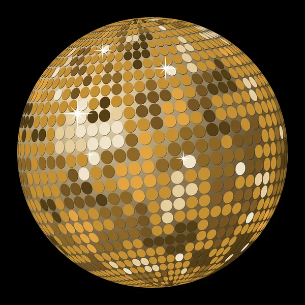 Abstraktní koule zlatá — Stockový vektor