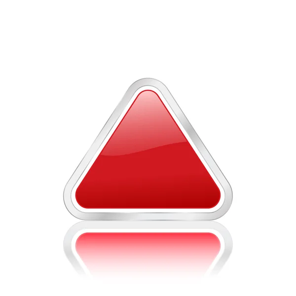 Trojúhelníková ikona červená 2 — Stockový vektor