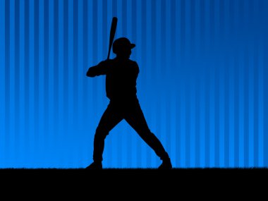 Baseball background blue clipart