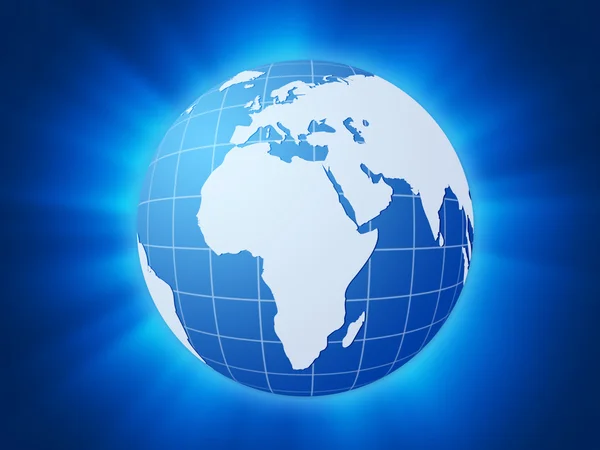 Blue world globe background — Stock Photo, Image
