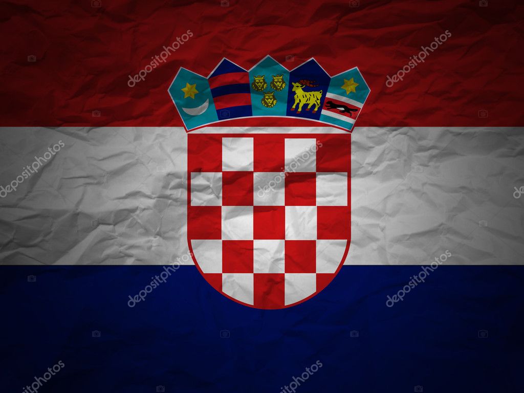 Croatia Flag Wallpaper Grunge Background Croatia Stock