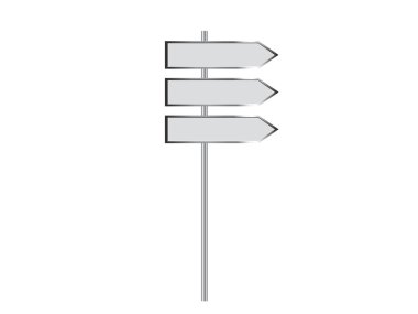 Blank signpost 4 clipart