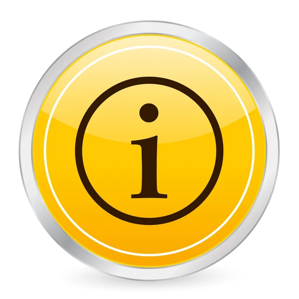 Símbolo de informação ícone círculo amarelo —  Vetores de Stock
