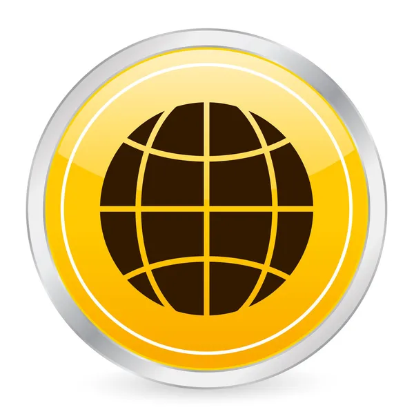 Значок желтого круга — стоковый вектор