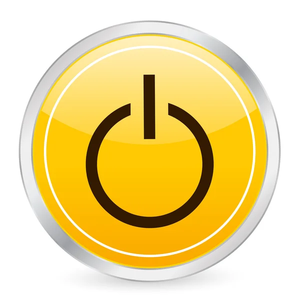 Poder icono círculo amarillo — Archivo Imágenes Vectoriales