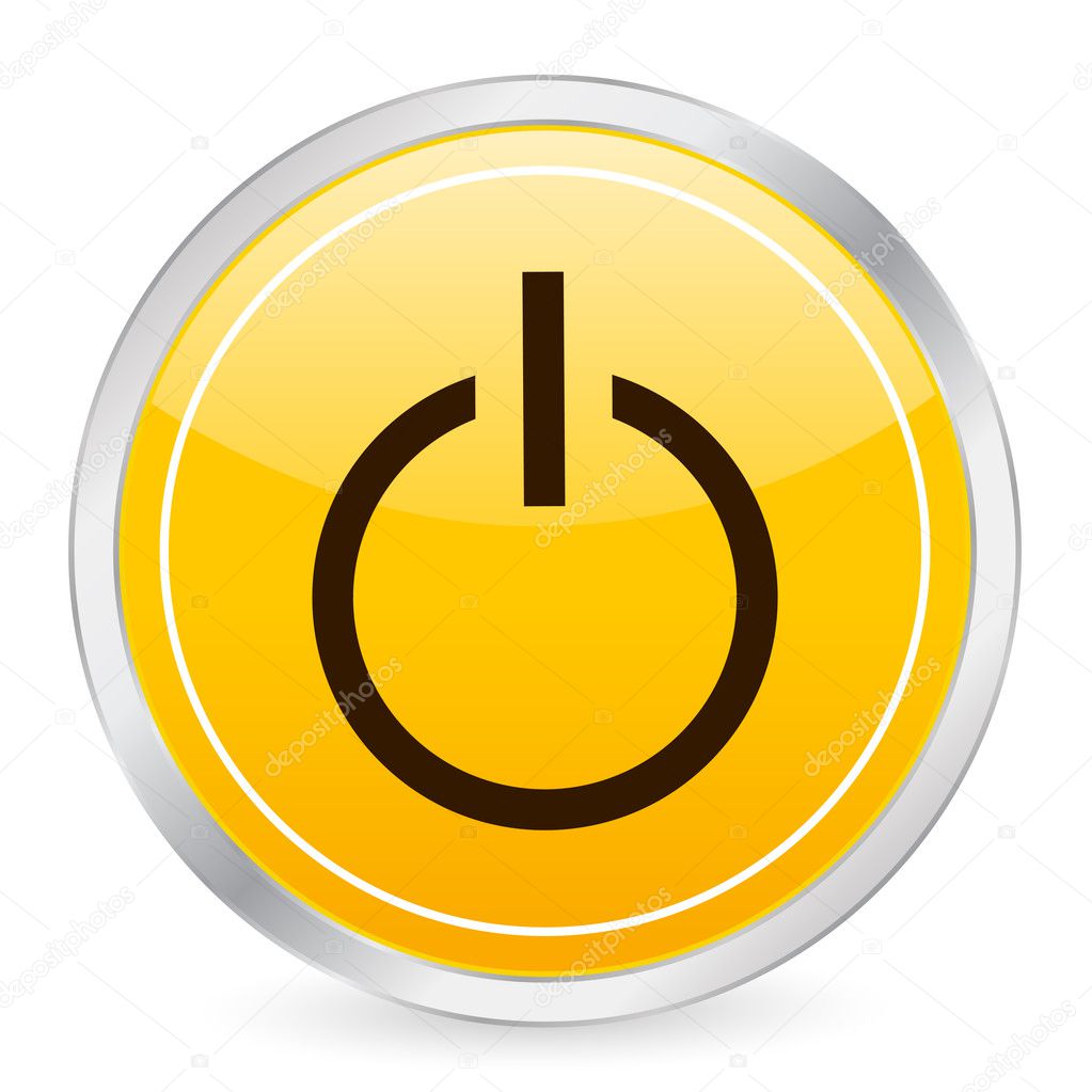 Power yellow circle icon