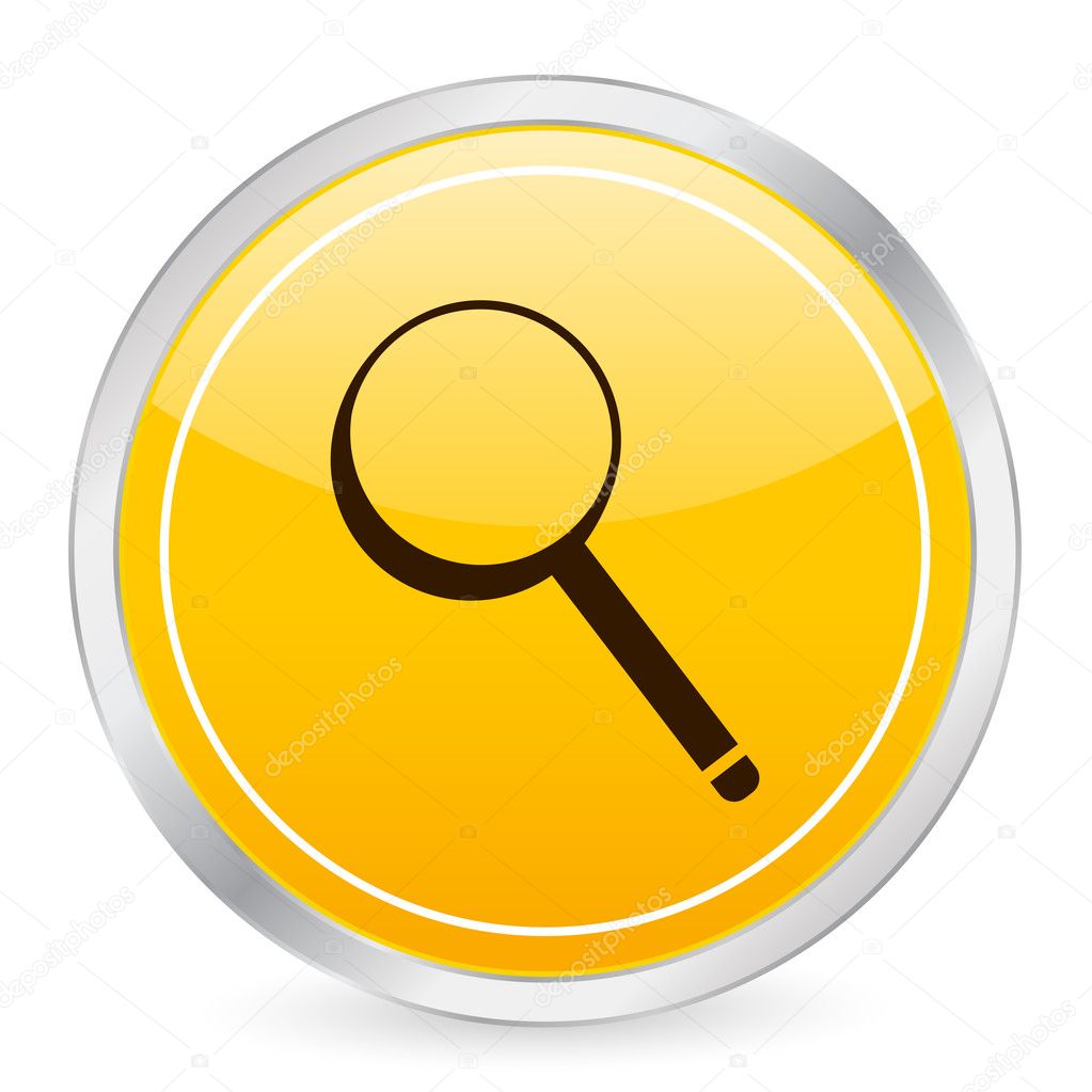 Magnifier yellow circle icon — Stock Vector © julydfg #2055297