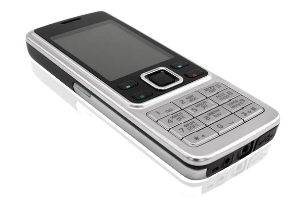 Срібні мобільного телефону — стокове фото