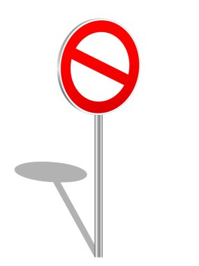 3D prohibition sign clipart