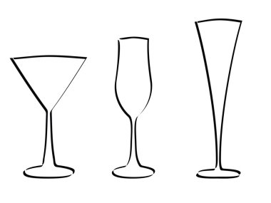 Glass silhouette clipart