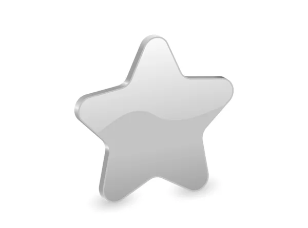 Estrella gris 3d — Vector de stock