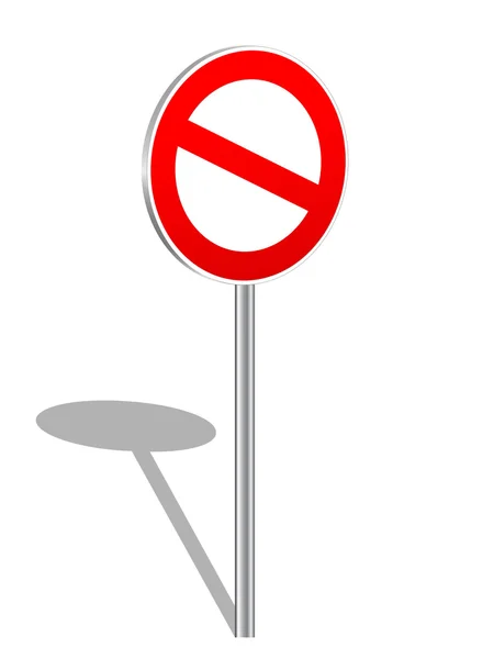 Panneau d'interdiction 3D — Image vectorielle