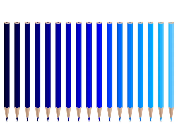 Lápices azules — Vector de stock