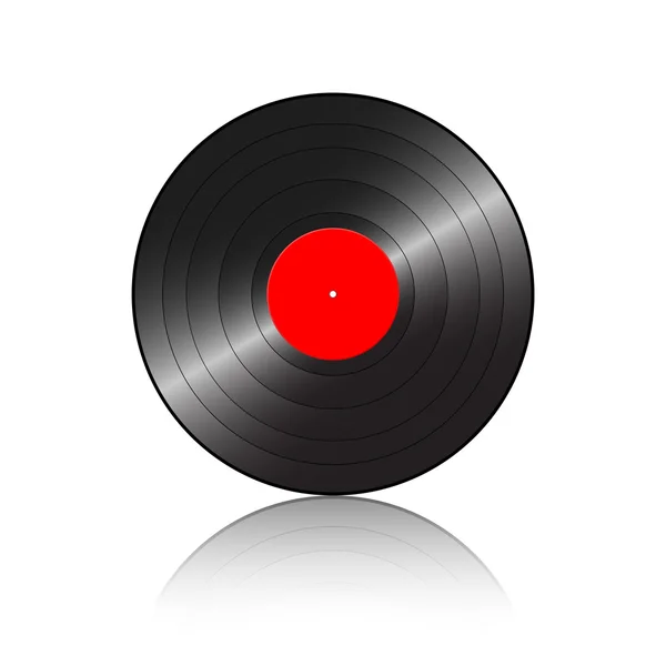 Gramophone record reflet rouge — Image vectorielle